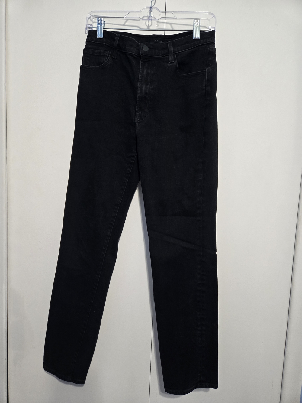 J Brand Teagan Black Jeans Size 27 High Rise Straight Slim Stretch Denim